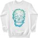 Women's Sweatshirt "Forest Skull", White, XS
