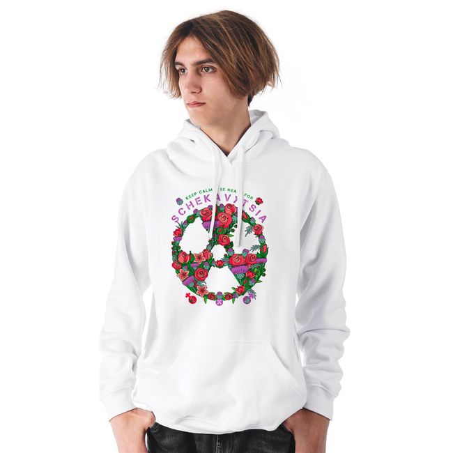 Men's Hoodie “Sсhekavytsia”, White, 2XS