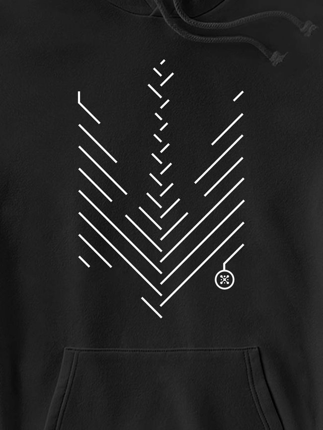 Kid's hoodie "Minimalistic Trident", Black, XS (110-116 cm)