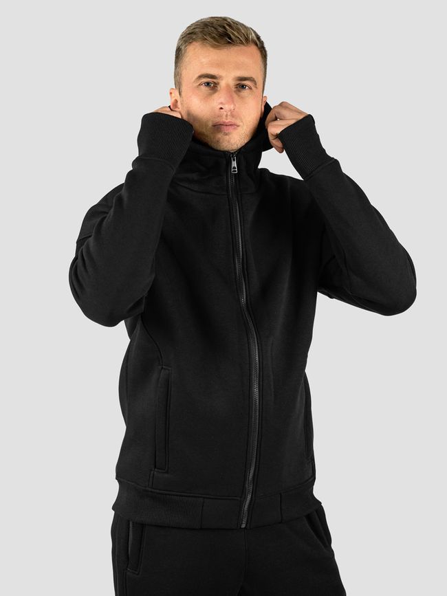 Men's tracksuit set with t-shirt “Ukrainian Wave”, Black, 2XS, XS (104 cm)