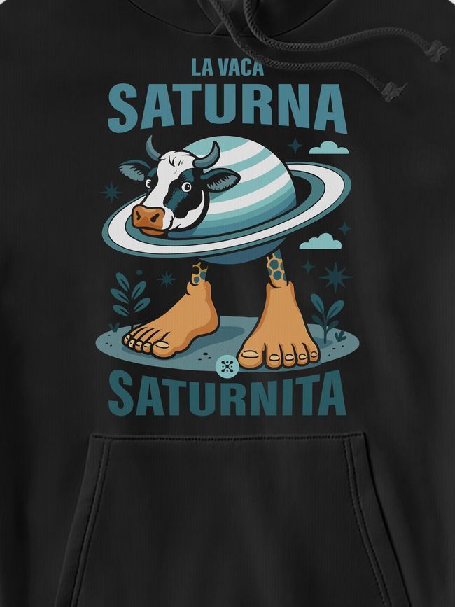 Худи детское "La Vaca Saturno", Черный, M (134-140 см)