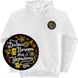 Men's Hoodie with a Changeable Patch “Good evening, we are from Ukraine”, White, 2XS