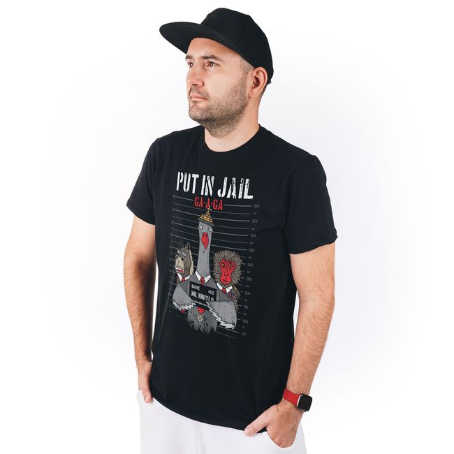 Men's T-shirt "Put In Jail", Black, M