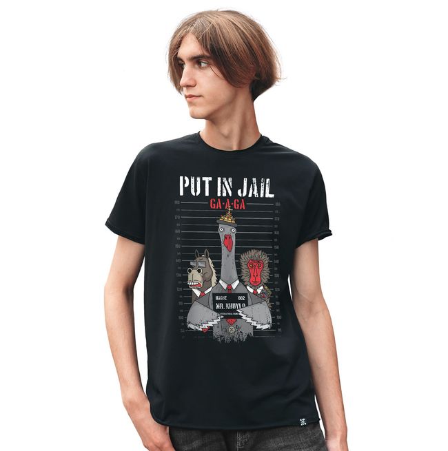 Men's T-shirt "Put In Jail", Black, M
