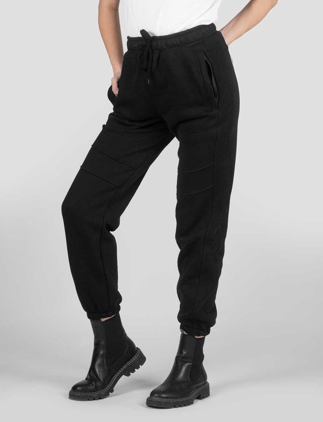 Women`s Pants are black with a warm lining, Black, XS (104 cm)