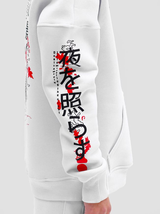 Men's Hoodie "Shadow of the Dragon", White, 2XS