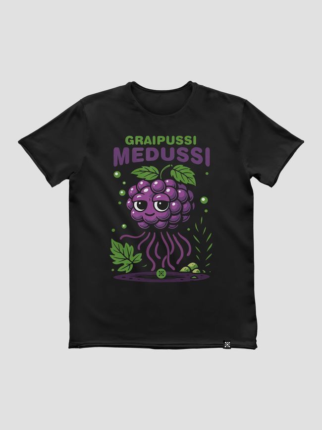 Футболка мужская "Grapussi Medussi", Черный, S