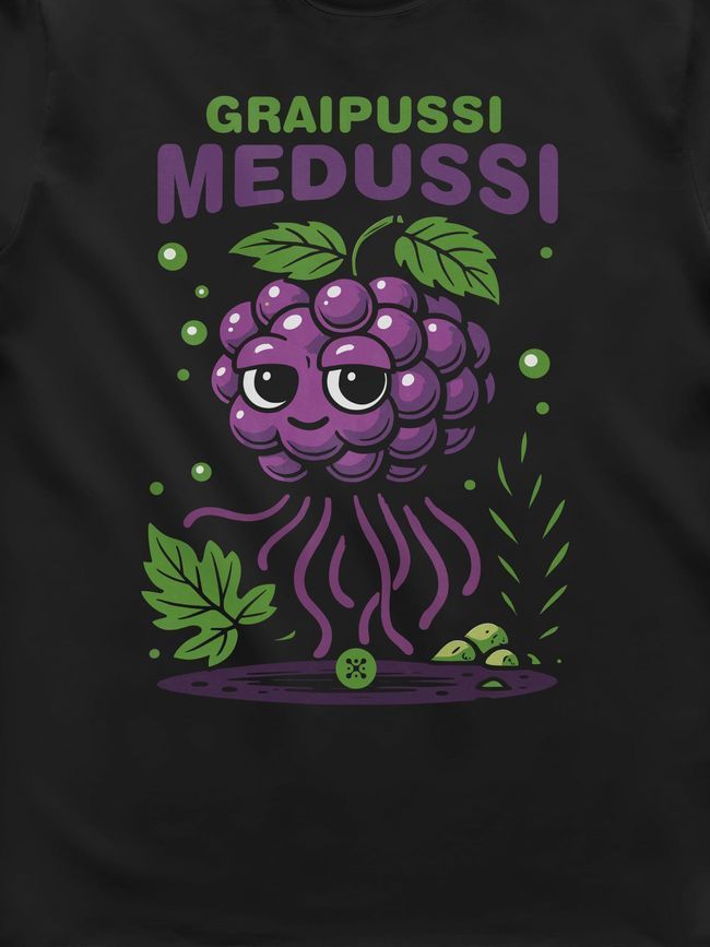 Футболка мужская "Grapussi Medussi", Черный, S