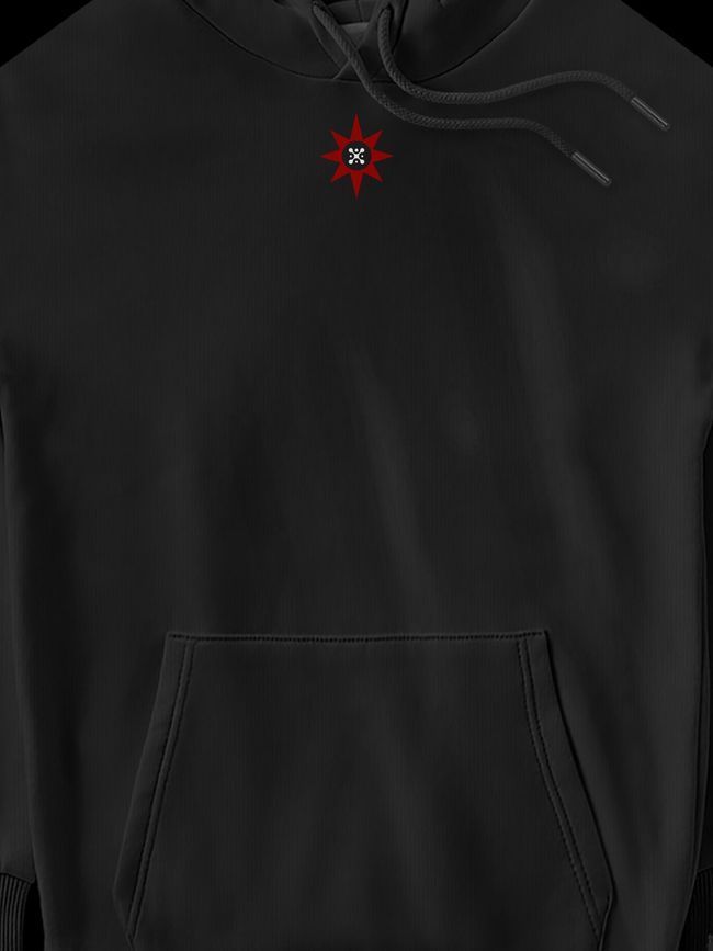 Unisex Hoodie "Melanka", Black, 2XS