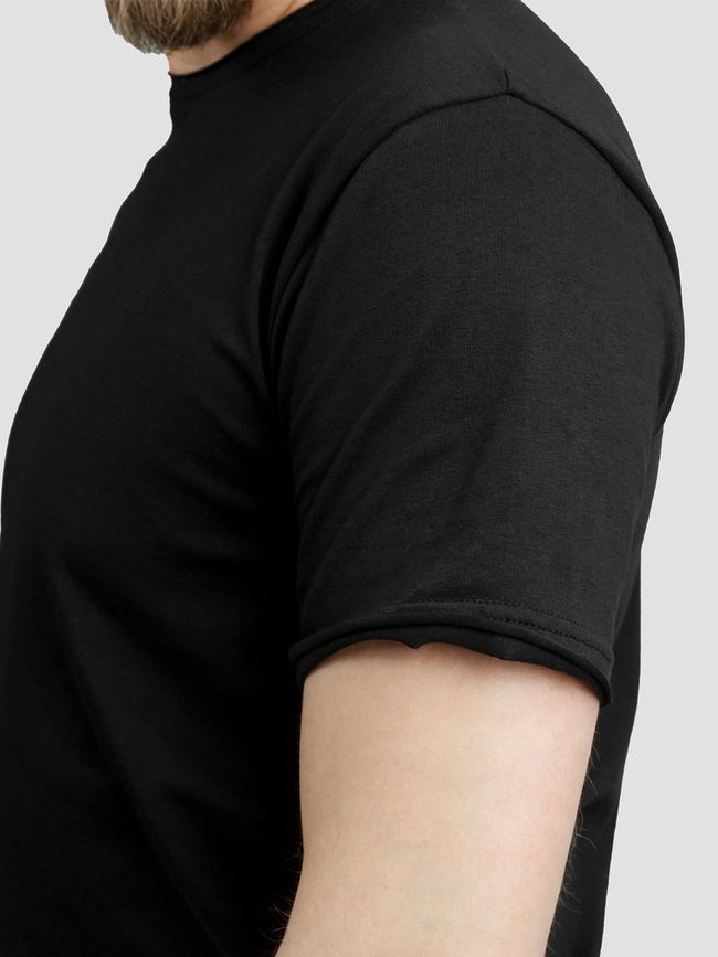 Set of 5 black basic t-shirts "Black", XS, Male