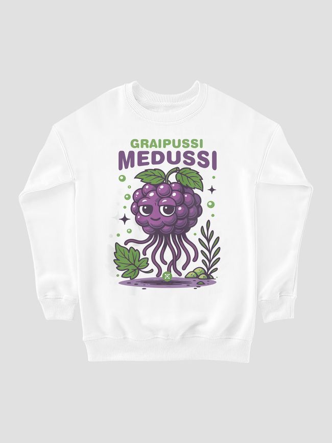 Women's Sweatshirt "Grapussi Medussi", White, M