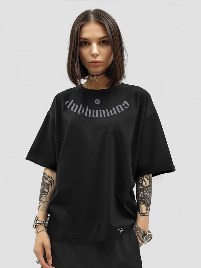 Women's T-shirt Oversize “Gothic”, Black, XS-S