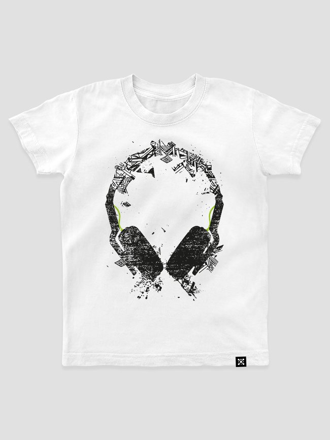 Kid's T-shirt "Art Sound", White, XS (110-116 cm)