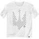 Men's T-shirt Oversize “Minimalistic Trident” with a Trident Coat of Arms, White, XS-S