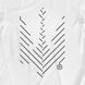 Men's T-shirt Oversize “Minimalistic Trident” with a Trident Coat of Arms, White, XS-S