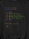 Information Technology Funny Men's Sweatshirt &ldquo;Codes My Codes&rdquo;, Black, M