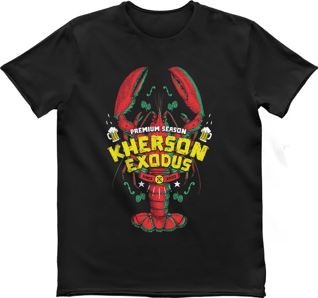 Men's T-shirt “Kherson Exodus”, Black, M