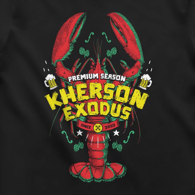 Men's T-shirt “Kherson Exodus”, Black, M