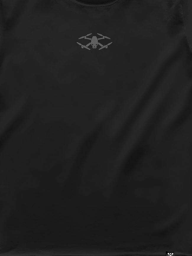 Футболка женская "Drone Skull", Черный, M