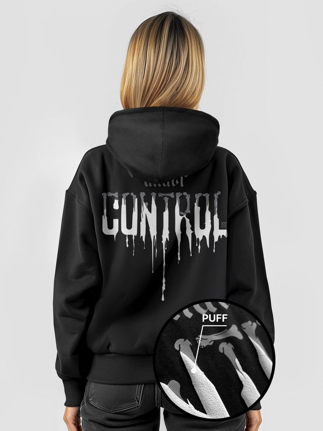 Women's Hoodie "Under Control", Black, M-L