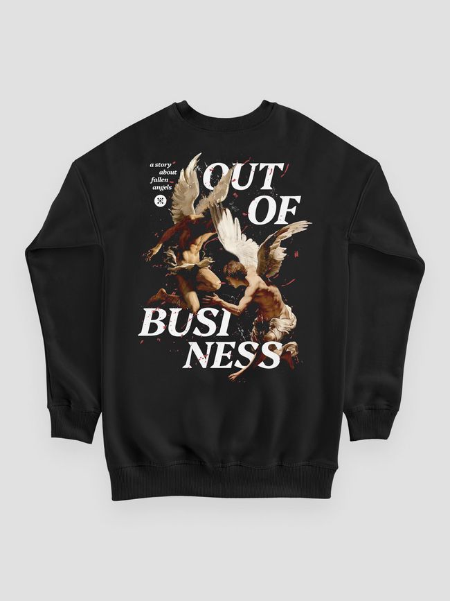 Women's Sweatshirt ””Angels Out of Business”, Black, M