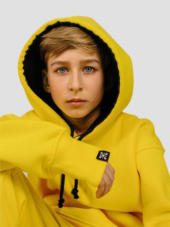 Kid's hoodie "Omlet Vinyl", Light Yellow, XS (110-116 cm)