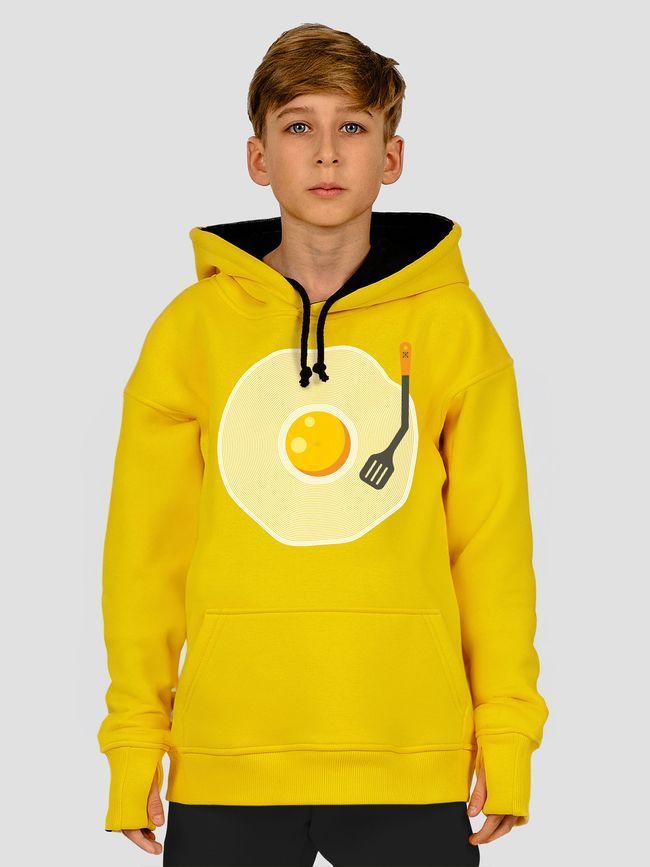 Kid's hoodie "Omlet Vinyl", Light Yellow, XS (110-116 cm)