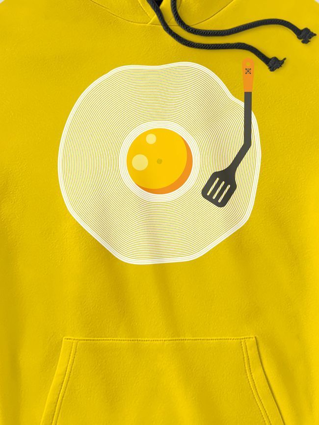 Kid's hoodie "Omlet Vinyl", Light Yellow, XS (110-116 cm)