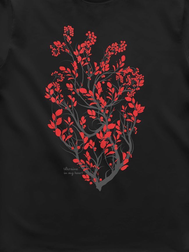 Футболка чоловіча "Ukraine In My Heart", Чорний, XS