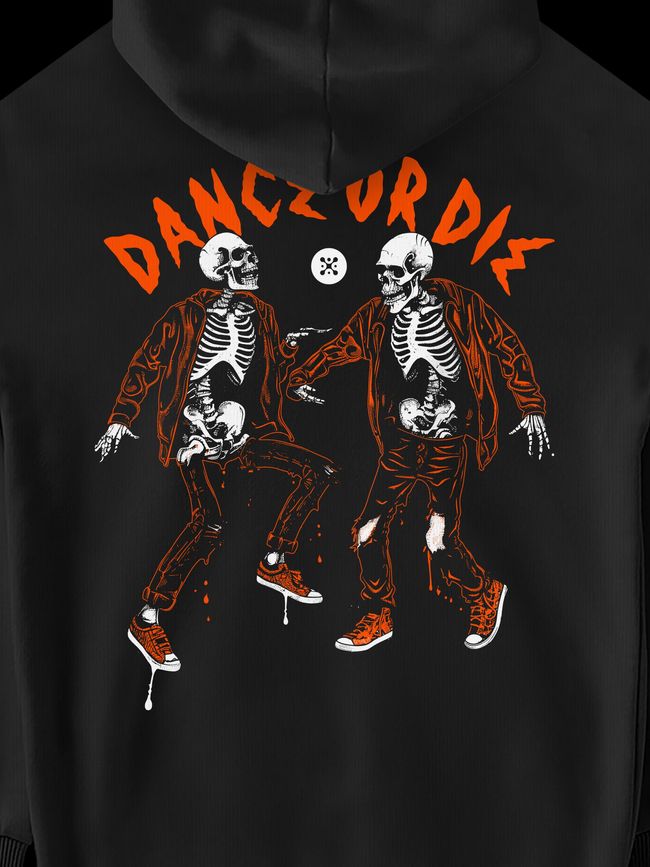 Women's Hoodie "Dance or Die", Black, M-L