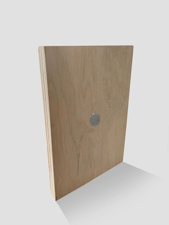 Wood magnet white "Nation Code", 10x6,5 cm