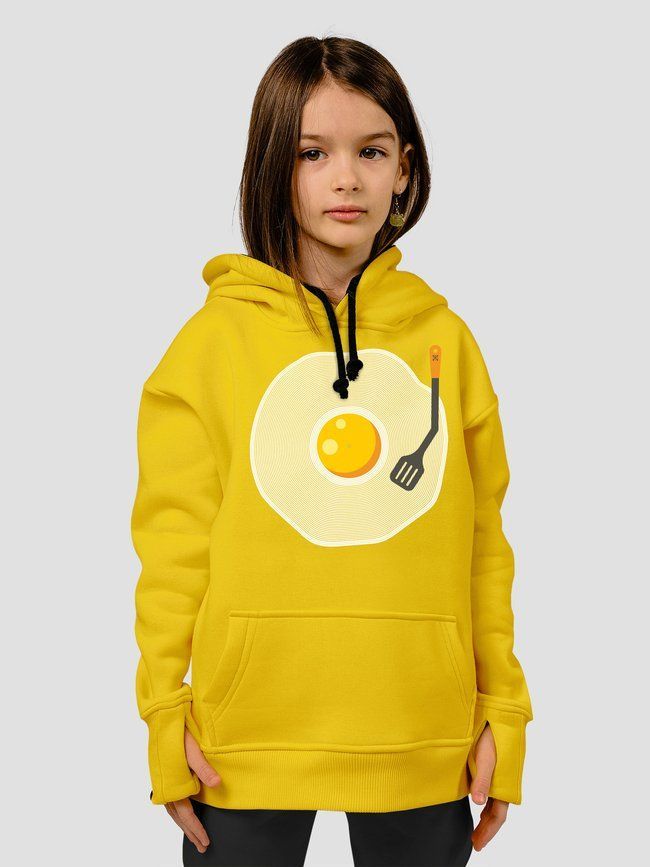 Kid's hoodie "Omlet Vinyl", Light Yellow, XS (110-116 cm)