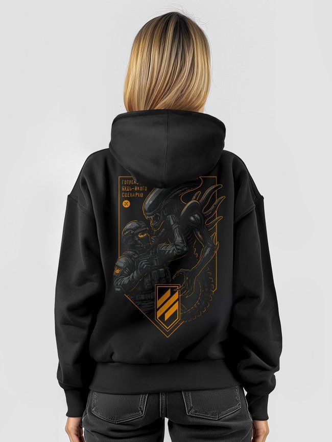 Women's Hoodie "3SAB vs Organisms", Black, M-L