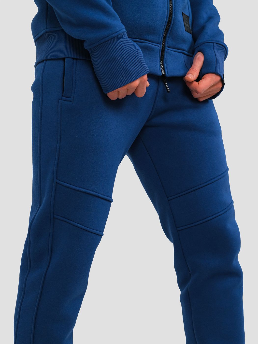 Костюм чоловічий худі на блискавці та штани Синій, Синій, M-L, L (108 см)