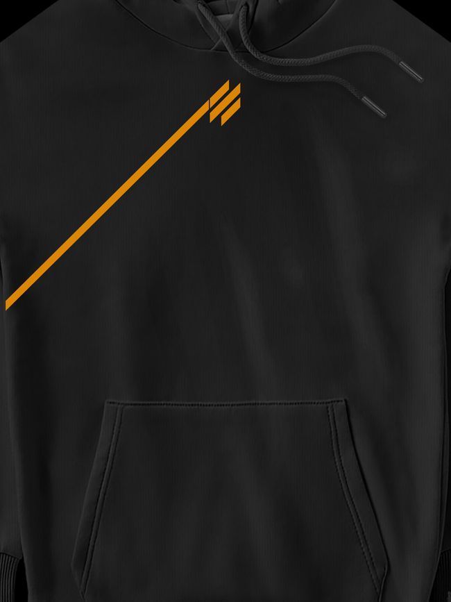 Women's Hoodie "Line (3SAB)", Black, M-L