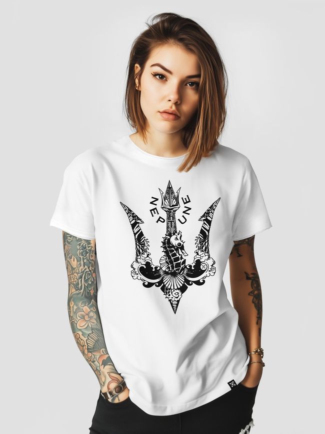 Футболка женская "Нептун", Белый, XS