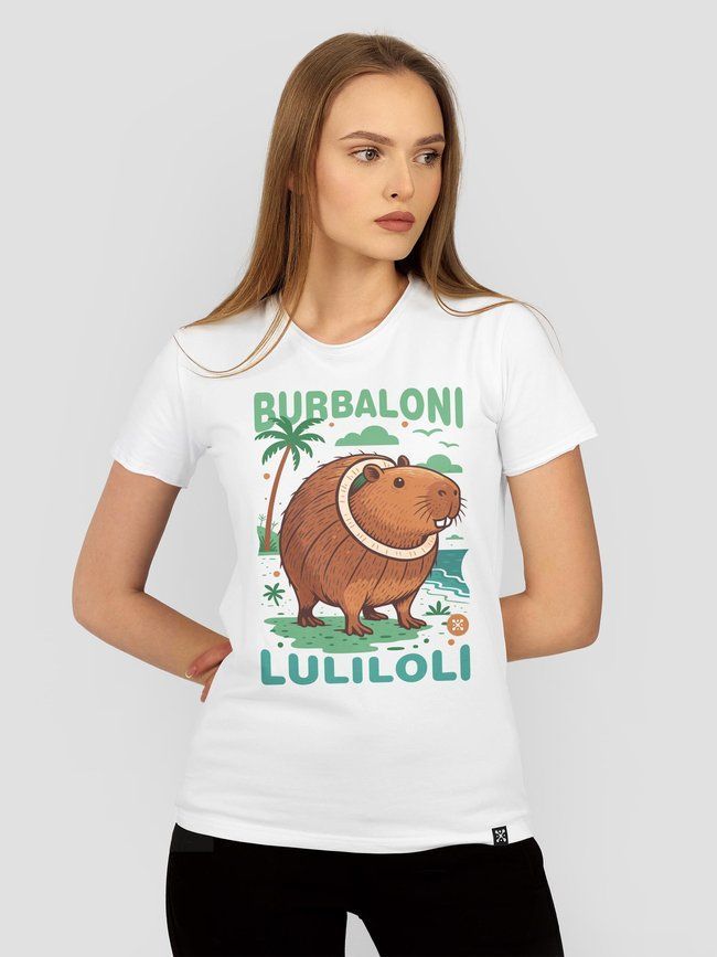 Women's T-shirt "Burbaloni Luliloli", White, M
