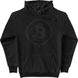 Men's Hoodie with Cryptocurrency “Bitcoin Line”, Black, M-L