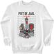 Men's Sweatshirt "Put In Jail”, White, XS