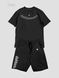 Men’s Oversize Suit - Shorts and T-shirt “Gothic”, Black, 2XS