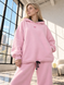 Women's Hoodie Oversize "Broken Love" Pink, Pink, XS-L