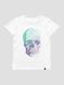 Women's T-shirt "Music Skull", White, M