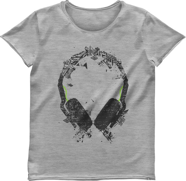 Women's T-shirt "Art Sound", Gray melange, M