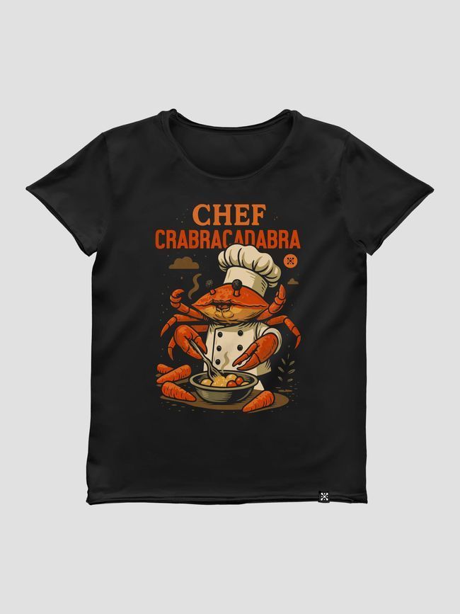 Футболка жіноча "Chef Crabracadabra", Чорний, M