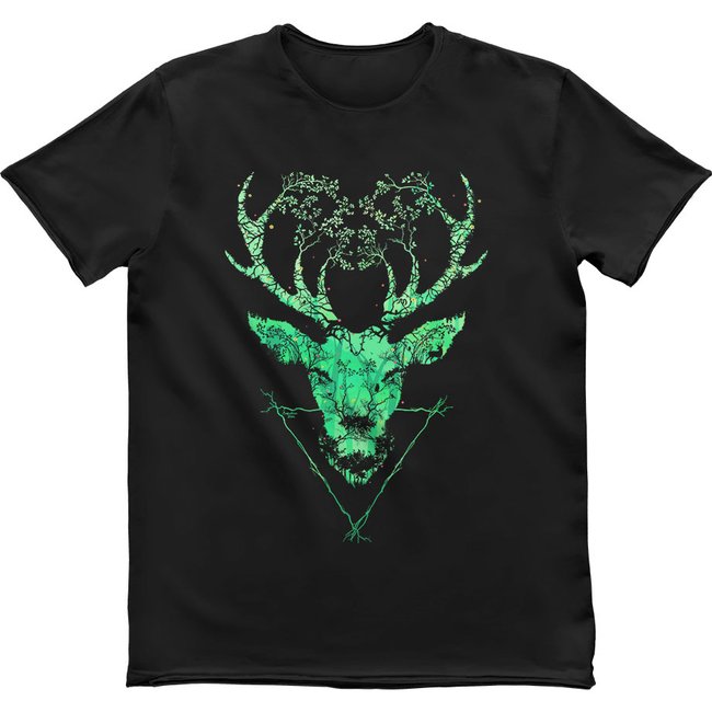 Men's T-shirt "Carpathian Deer", Black, M