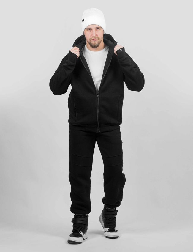 Men's tracksuit set with t-shirt oversize “Odesa Mama with Night Vision”, Black, 2XS, XS (104 cm)