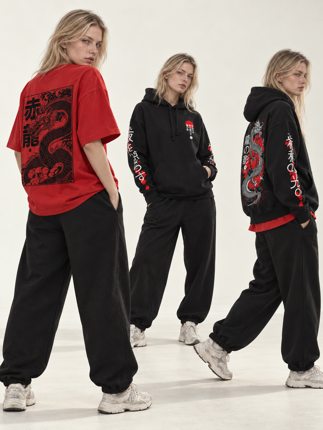 Women's "Japanese Combo"" Bundle - hoodie, t-shirt and joggers, S, XS-S, S