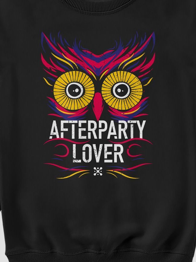 Світшот жіночий "Afterparty Lover", Чорний, M