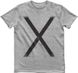 Men's T-shirt "X", Gray melange, XS