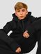 Костюм детский худи и штаны чорный, Черный, 3XS (86-92 см), 92